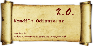 Komán Odisszeusz névjegykártya